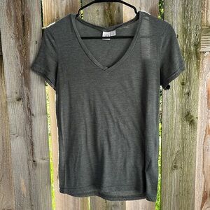 Green classic V-neck